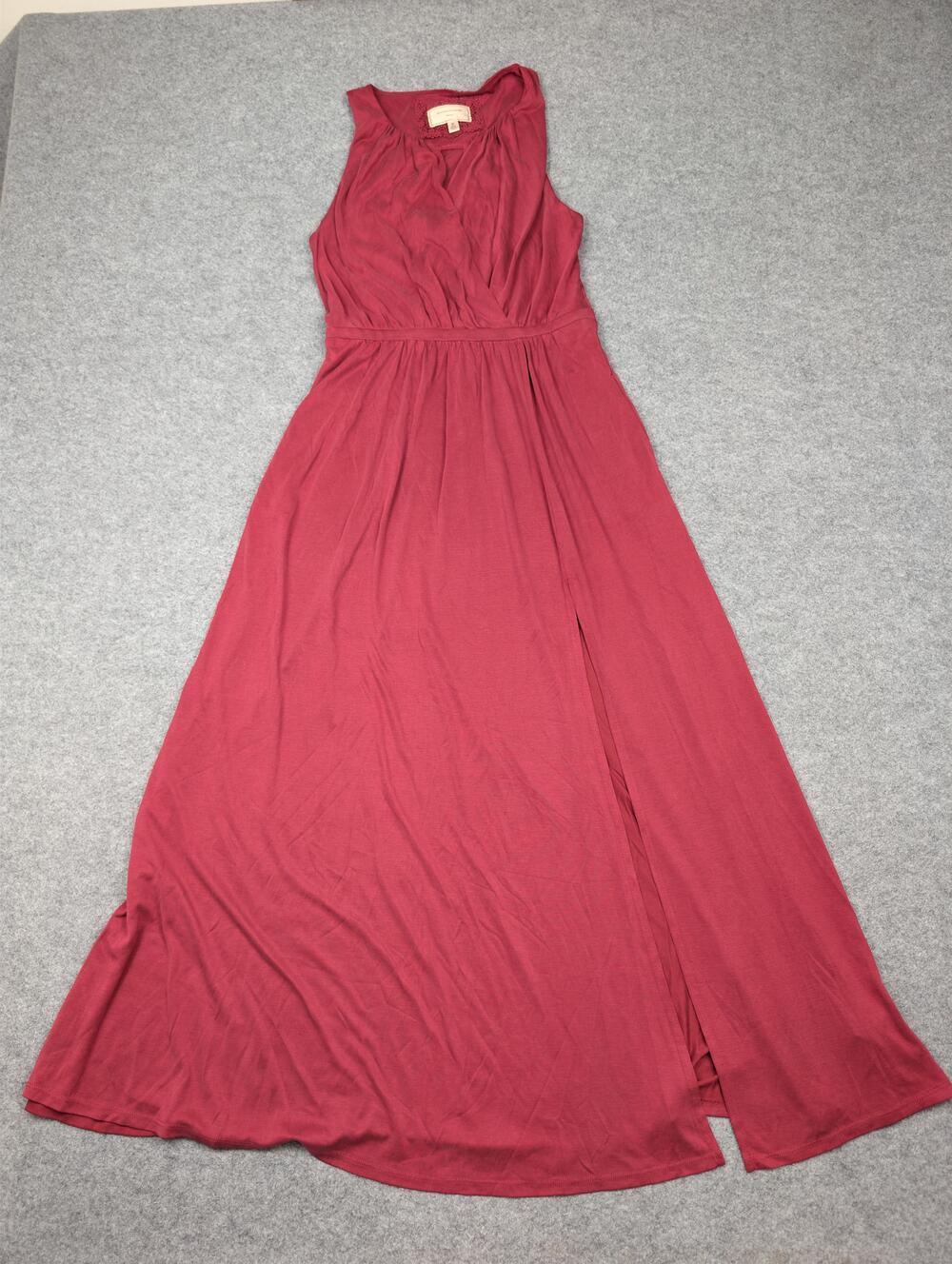Moulinette Soeurs Dress Womens SP Petite Red Jersey Wrap Maxi Sleeveless V Neck